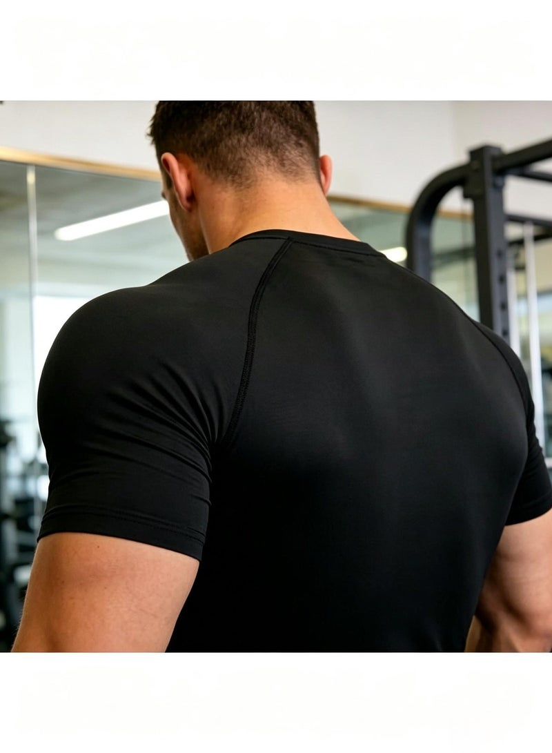 X-level Men's Compression Shirt Quick Dry Athletic Workout T Shirt Gym Fitness Short Sleeve Top Body Protective Gear - Image 2