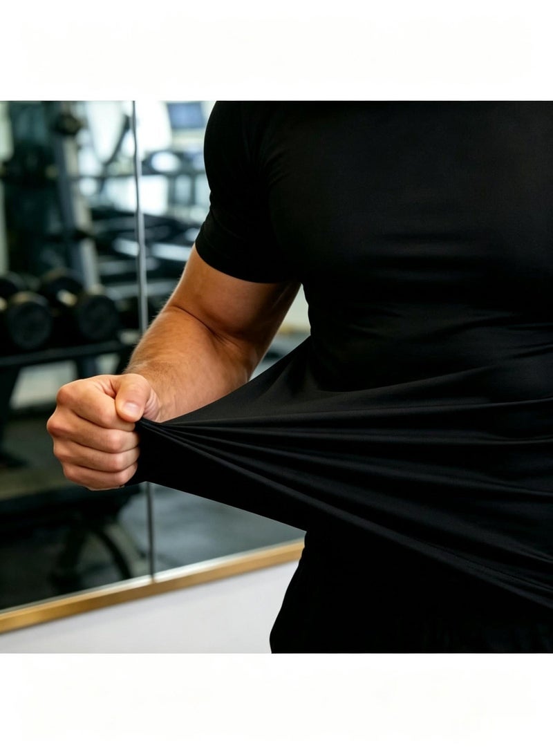 X-level Men's Compression Shirt Quick Dry Athletic Workout T Shirt Gym Fitness Short Sleeve Top Body Protective Gear - Image 3