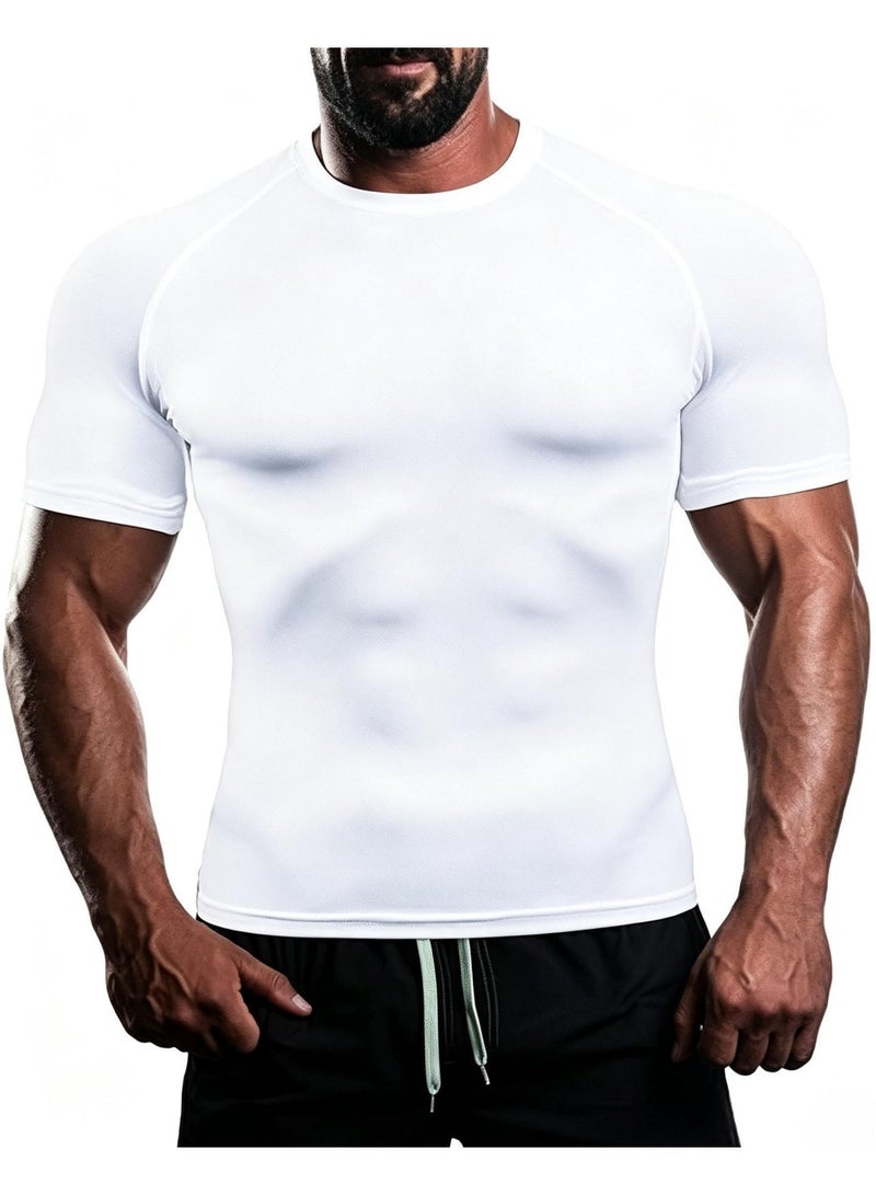 X-level Men's Compression Shirt Quick Dry Athletic Workout T Shirt Gym Fitness Short Sleeve Top Body Protective Gear - Image 5