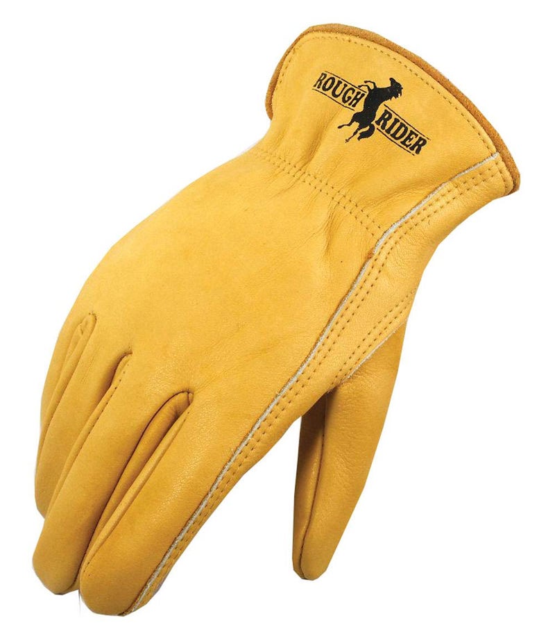 Galeton Rough Rider Premium Leather Driver Gloves With Elastic Back Gold, Medium (25001PR-M) - Image 2