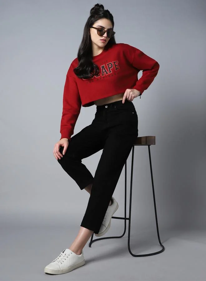 High Star  High Star High Rise Clean Look Stretchable Cropped Jeans for Women | Best Price UAE