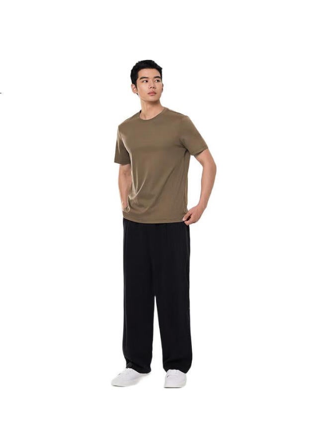 MARKLESS 【Peace Of Mind Quality】Men'S Pure Cotton Skin-Friendly T-Shirt Solid Color Short Sleeve Undershirt 5630 Earth Brown 2Xl - Image 2