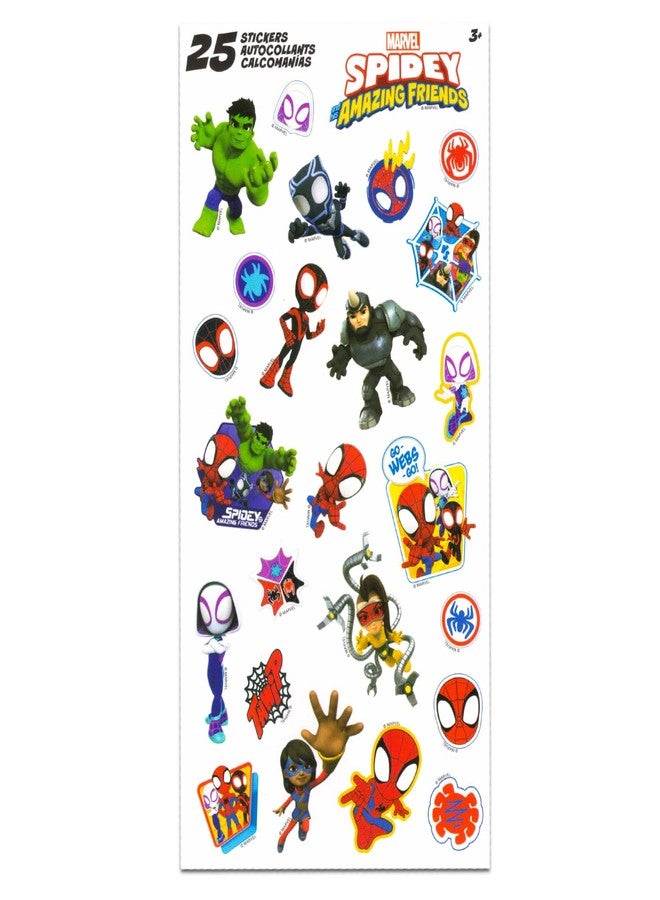 MARVEL Spidey and His Amazing Friends Dinnerware Set for Kids, Toddlers - 3 Pc Kitchen Accessories Bundle with Spidey and Friends Dinner Plate, Cup, Stickers, More | Spiderman Flatware Set - Image 3