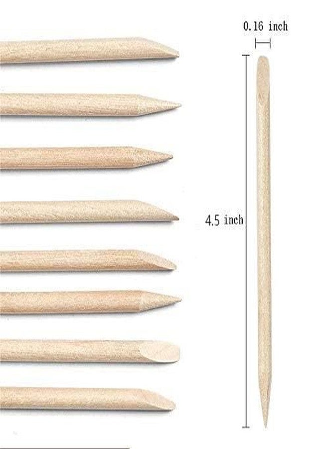 AMOSTBY Cuticle Pusher 50 Pcs Natural Wood Orange Sticks for Nail Care Tool - Image 2