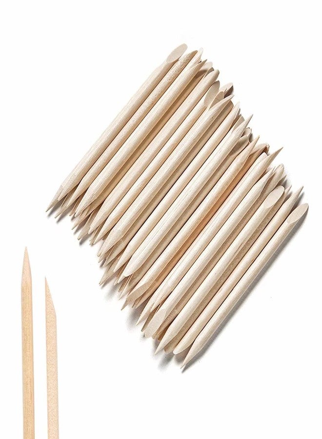 AMOSTBY Cuticle Pusher 50 Pcs Natural Wood Orange Sticks for Nail Care Tool - Image 1