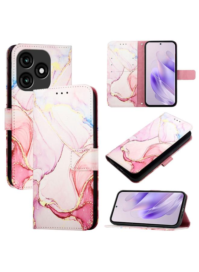 S-TOP Case For itel A70 PT003 Marble Pattern Flip Leather Phone Case - Image 1