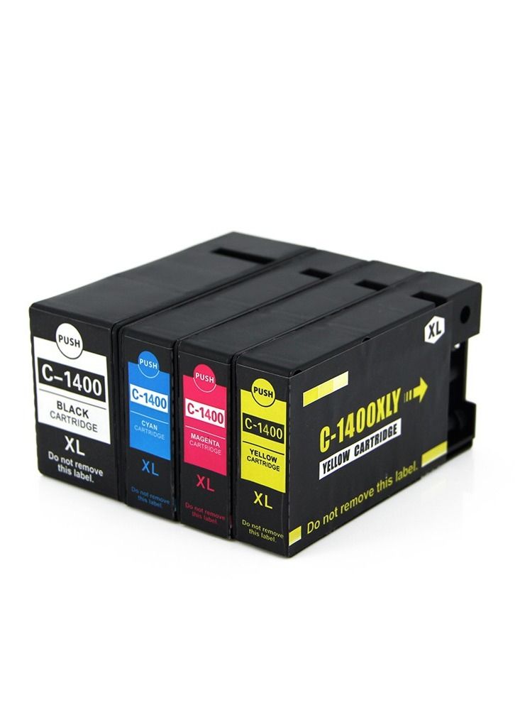Ink Cartridge Pgi 1400XL for Canon Pgi 1400XL Set High Yield 4 Pack Black Cyan Magenta Yellow for Maxify Mb2140 Mb2340 Mb2740 Mb2040