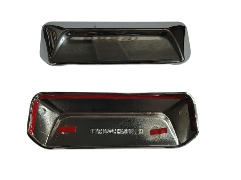 SmartFX SF SMARTFIX Mahindra Thar Roxx 2024 Catch Cover | Door Handle Cover/Protector, Chrome-Finish ABS Material, Silver, Set of 6 Pieces with Adhesive Back - Image 4