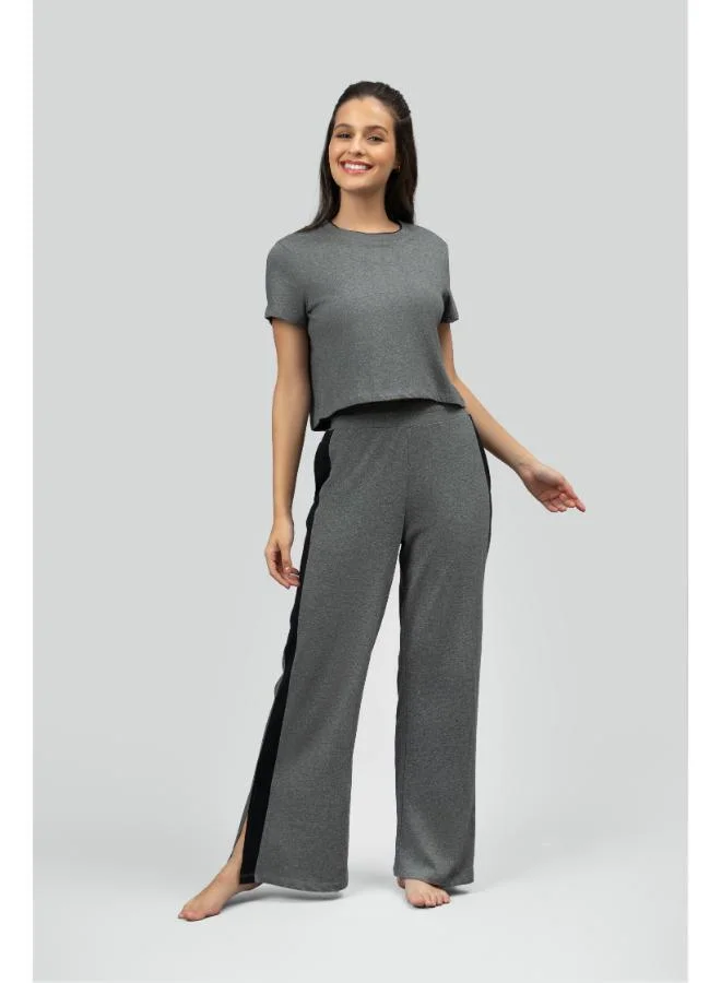 NeceSera Grey Soft Cotton Crop Top