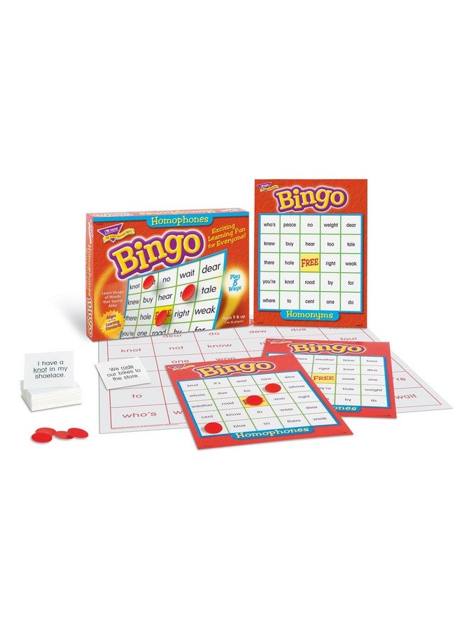 Trend Enterprises: Homophones Bingo Game, Exciting Way for Everyone to Learn, Play 8 Different Ways, Great for Classrooms and at Home, 2 to 36 Players, for Ages 8 and Up - Image 3