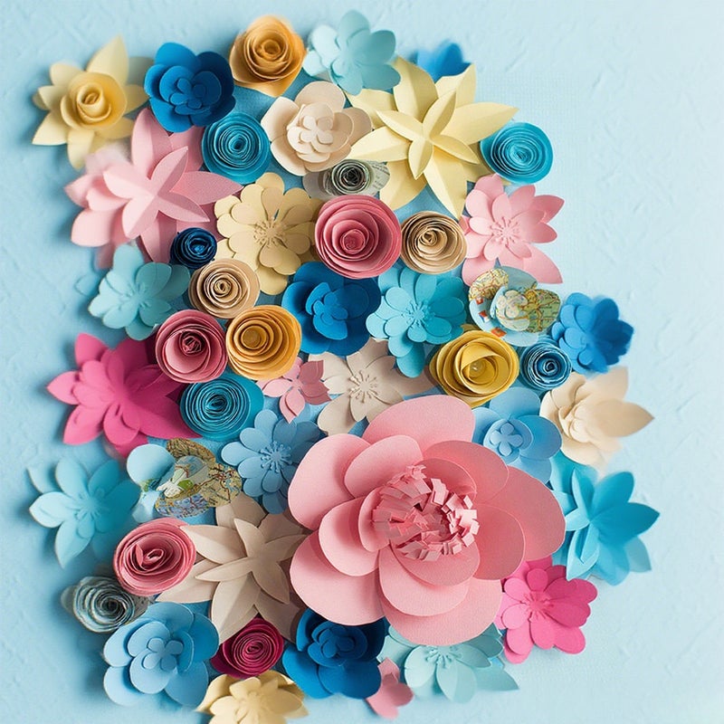1.5* 2.1m/5* 7ft Blossoming Paper Flower Photography Background Wedding Backdrop Photo Studio Pros - Image 5