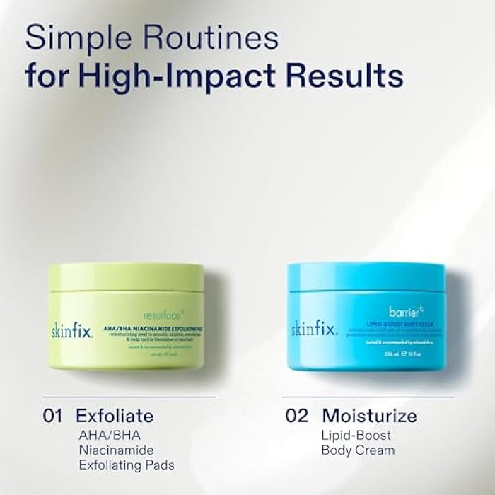 Skinfix AHA/BHA Niacinamide Exfoliating Pads - 60 Pads - Visibly Reduces Discoloration, Removes Dead Skin, Releases Ingrown Hairs & Unclogs Pores with Lactic Acid - Vegan, Cruelty Free - Image 5