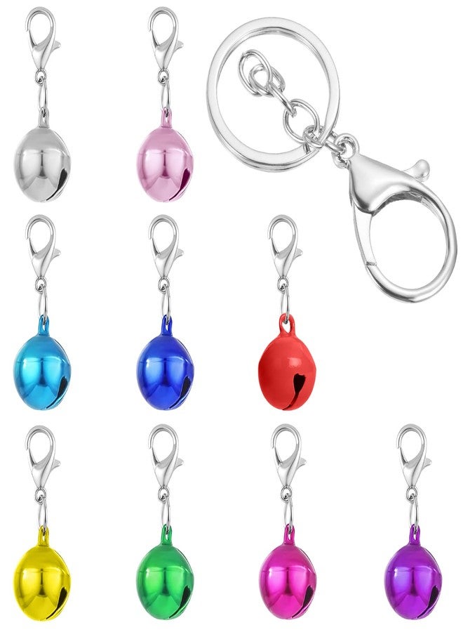 Kerros Cat Collar Bell Pet Bells for Cat Dog Collar, 9 Pack Small Dog Puppy Pet Bells for Collars with 1Pack Keychain - Image 1