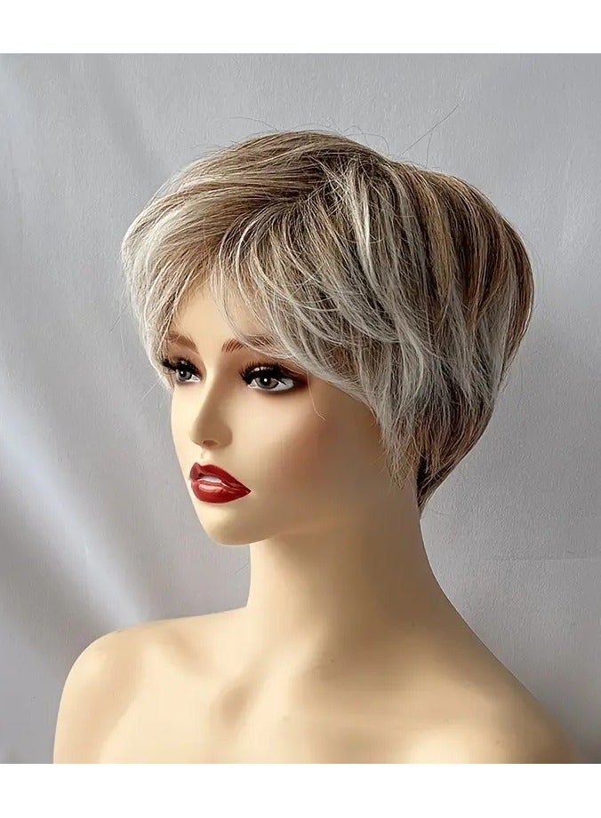 ORiTi Short Curly Pixie Cut Synthetic Wigs For Women, Sport Style Elegant Natural Looking For Daily Halloween Costume Party - Image 2