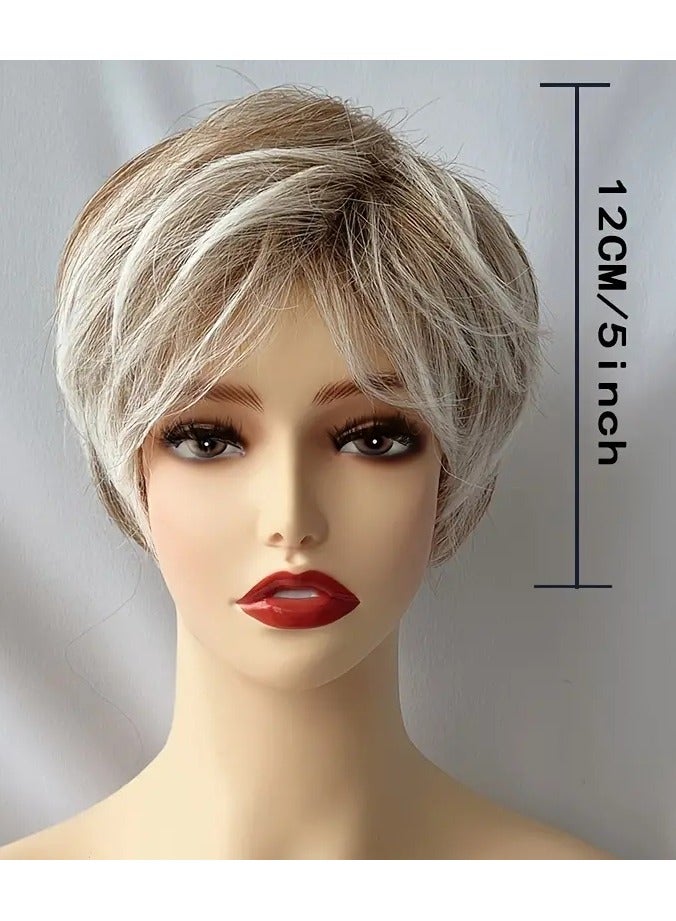 ORiTi Short Curly Pixie Cut Synthetic Wigs For Women, Sport Style Elegant Natural Looking For Daily Halloween Costume Party - Image 4