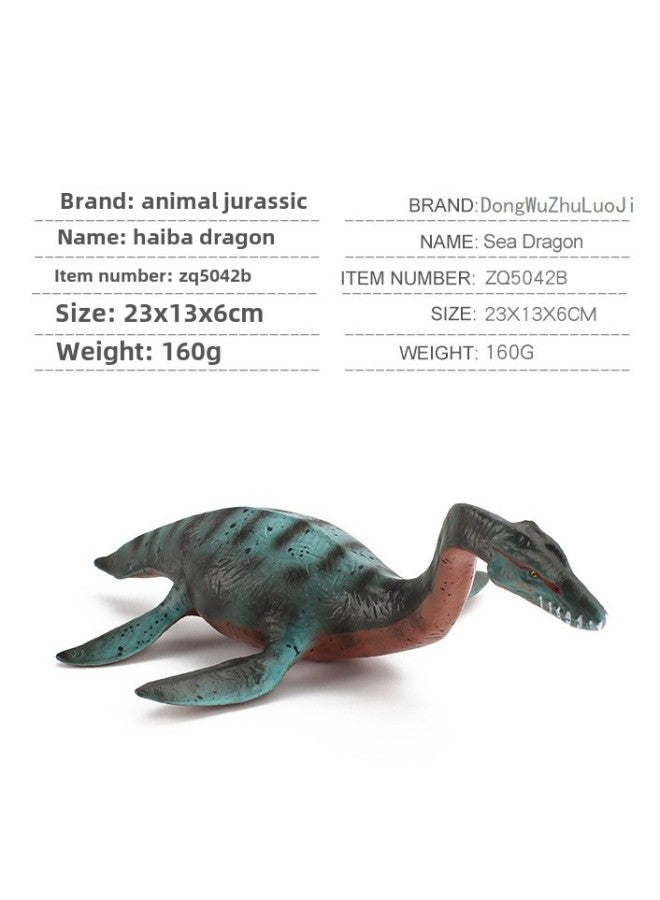 Animals Jurassic Ancient Beasts Prehistoric Biological Model Solid Plesiosaur Sliding Tooth Dragon Krou Dragon Hand-Color:5042B Haibulong 160g  - Image 1