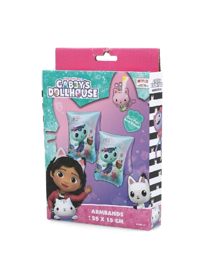 مارفل عوامات يد للسباحة قابلة للنفخ للأطفال بتصميم جابيز دول هاوس بألوان متعددة 25 × 15 سم INF-AR-11 - Image 2