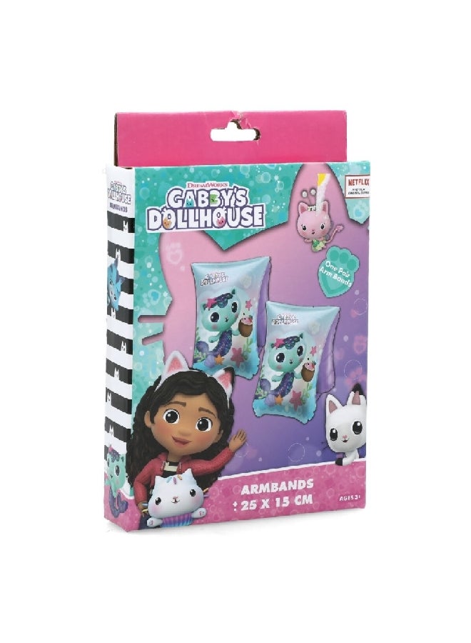 مارفل عوامات يد للسباحة قابلة للنفخ للأطفال بتصميم جابيز دول هاوس بألوان متعددة 25 × 15 سم INF-AR-11 - Image 3