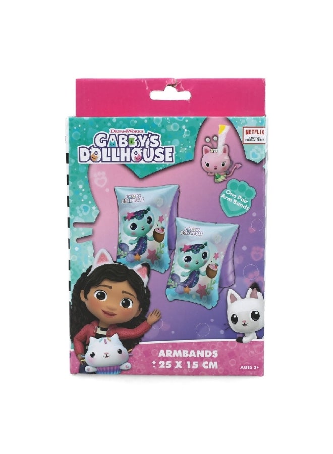 مارفل عوامات يد للسباحة قابلة للنفخ للأطفال بتصميم جابيز دول هاوس بألوان متعددة 25 × 15 سم INF-AR-11 - Image 1