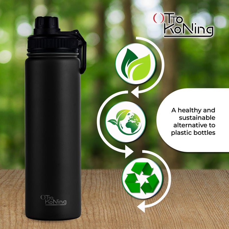 OTTO KONING Insulated Metal Water Bottle 750ml Stainless Steel Leakproof - Image 4