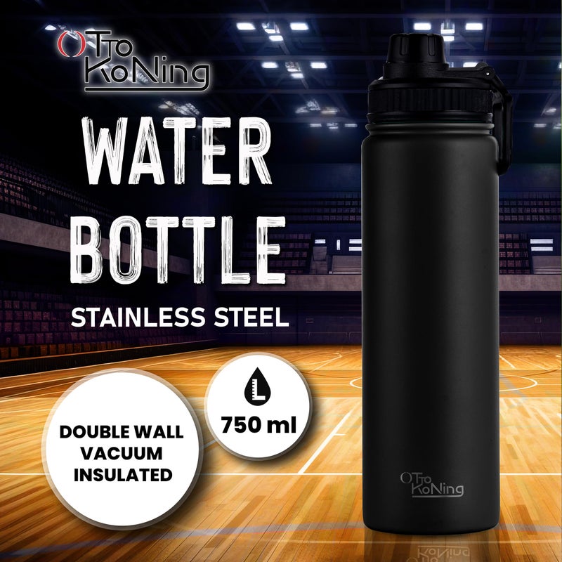 OTTO KONING Insulated Metal Water Bottle 750ml Stainless Steel Leakproof - Image 2