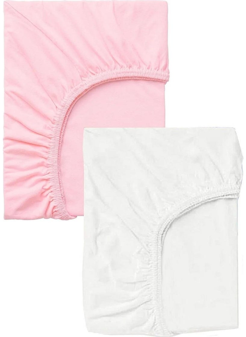 Cotenconcept 2 Pieces of Cotton and Elastic Combed Baby Bed Sheets  - Image 1