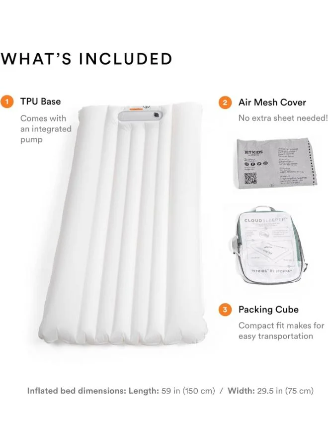 ستوك Stokke Cloud Sleeper Inflatable Toddler Travel Mattress Bed For Kidswith Integrated Pump, Breathable Mesh Cover And Full - Length Bumpers To Keep Your Child Safe Easy To Cleanfor Ages 3+