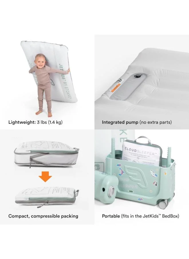 ستوك Stokke Cloud Sleeper Inflatable Toddler Travel Mattress Bed For Kidswith Integrated Pump, Breathable Mesh Cover And Full - Length Bumpers To Keep Your Child Safe Easy To Cleanfor Ages 3+