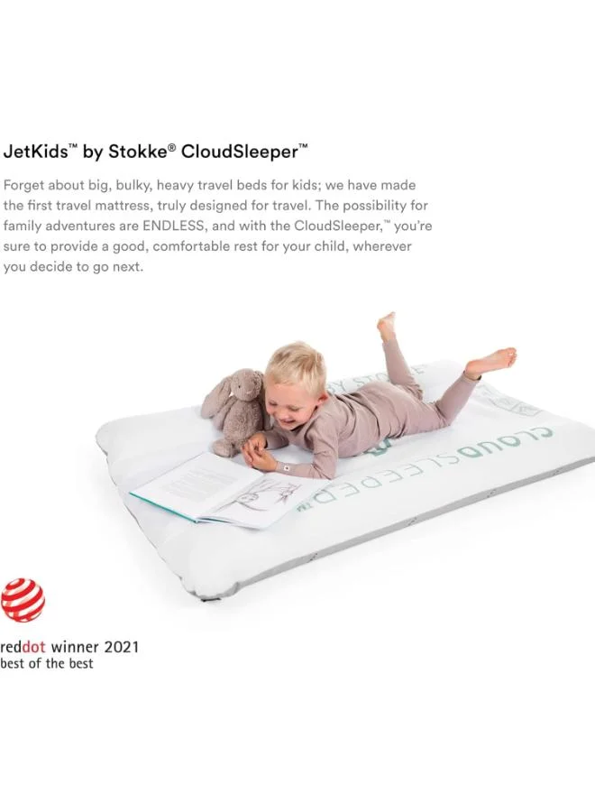 ستوك Stokke Cloud Sleeper Inflatable Toddler Travel Mattress Bed For Kidswith Integrated Pump, Breathable Mesh Cover And Full - Length Bumpers To Keep Your Child Safe Easy To Cleanfor Ages 3+