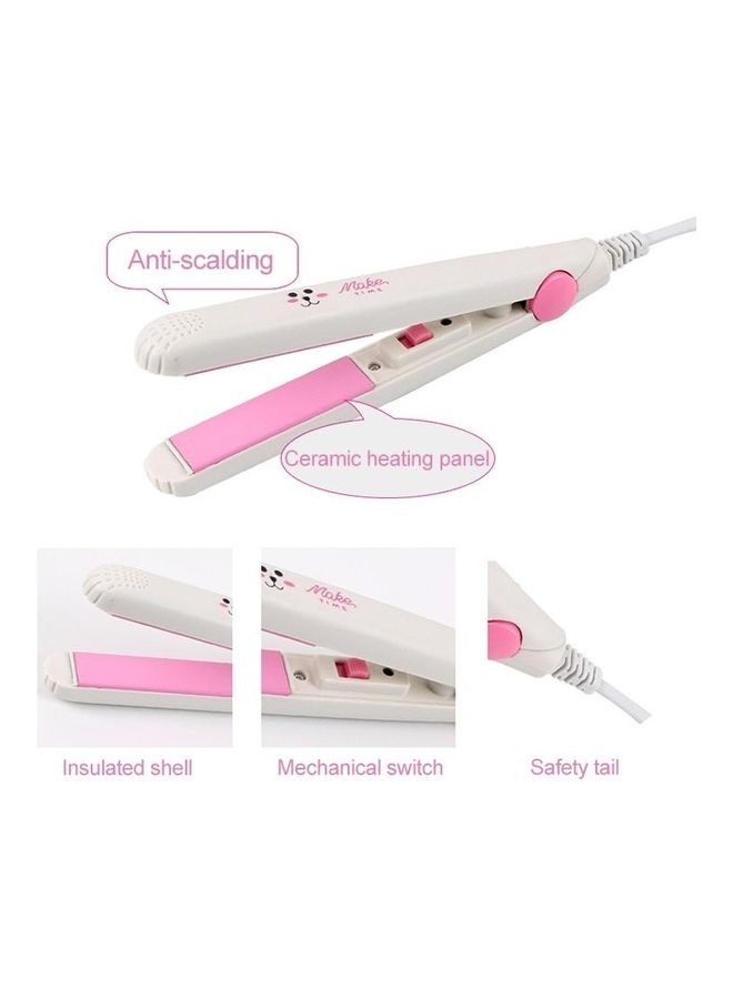 Mini Professional Hair Straightening Iron Light Pink - Image 5