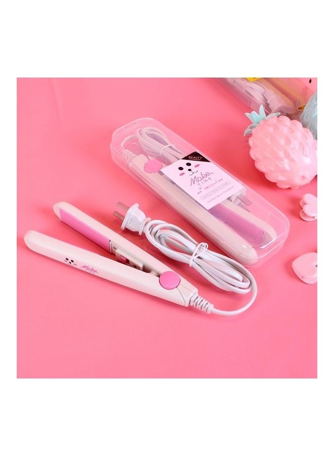 Mini Professional Hair Straightening Iron Light Pink - Image 3