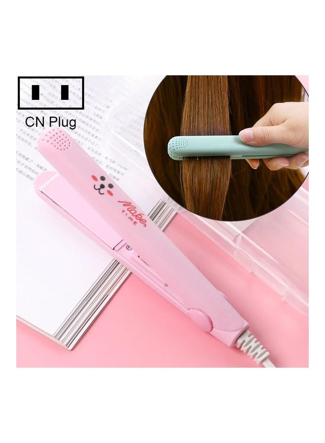 Mini Professional Hair Straightening Iron Light Pink - Image 1