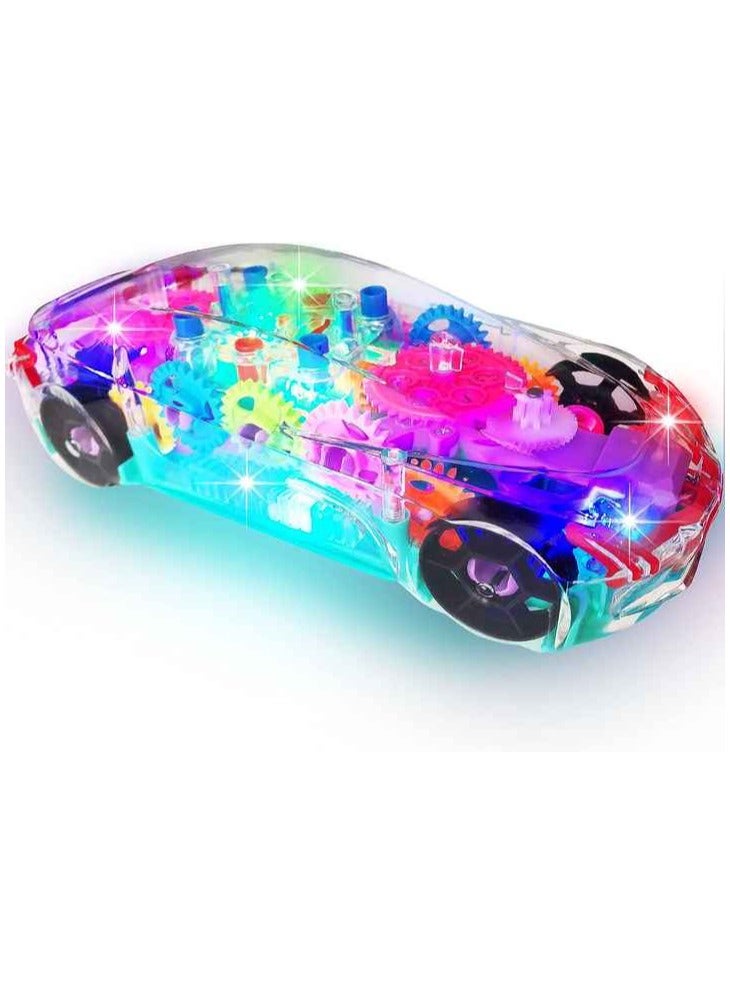 حديقة الألعاب EPT أطفال لعبة سيارة سباق بلاستيكية ثلاثية الأبعاد مع تروس شفافة – لعبة سيارة ميكانيكية دافعة للأولاد والبنات – لعبة تعليمية ممتعة - Image 3