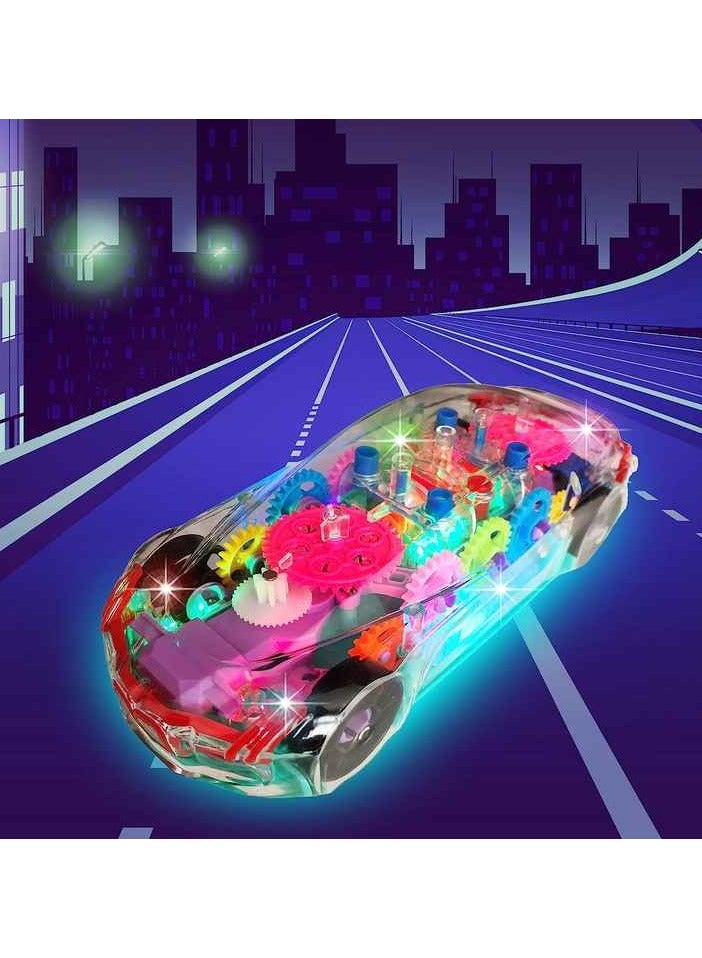 حديقة الألعاب EPT أطفال لعبة سيارة سباق بلاستيكية ثلاثية الأبعاد مع تروس شفافة – لعبة سيارة ميكانيكية دافعة للأولاد والبنات – لعبة تعليمية ممتعة - Image 2