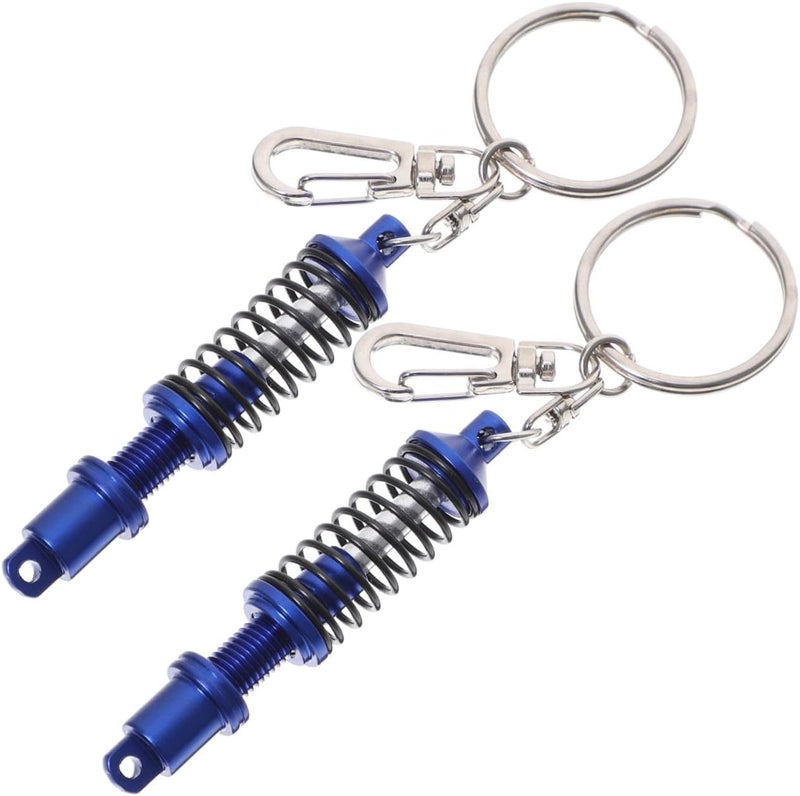 Blue Coilover Keychain Key Holder Durable Creative Birthday Gift Present - Image 1