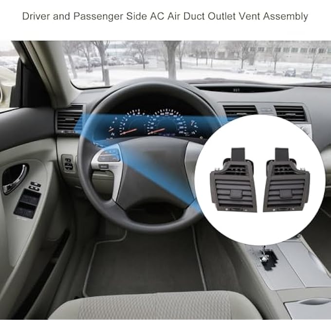 ريحني لوحة تهوية مكيف في لوحة القيادة المركزية، لوحة تهوية السائق والراكب على جانب الراكب، مخرج مجرى هواء، تهوية تهوية، تجميع فتحة هواء محسن، استبدال شبكة تهوية التهوية المكيفة ل Xv40 من 2007 إلى 2011 - Image 3