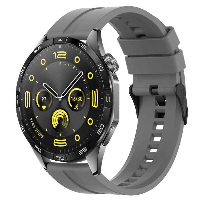 إيروريكس سوار ساعة Amazfit Active 2 / Gts4 Mini من السيليكون الأسود بمشبك (رمادي غامق) مقاس 20 مم - Image 1