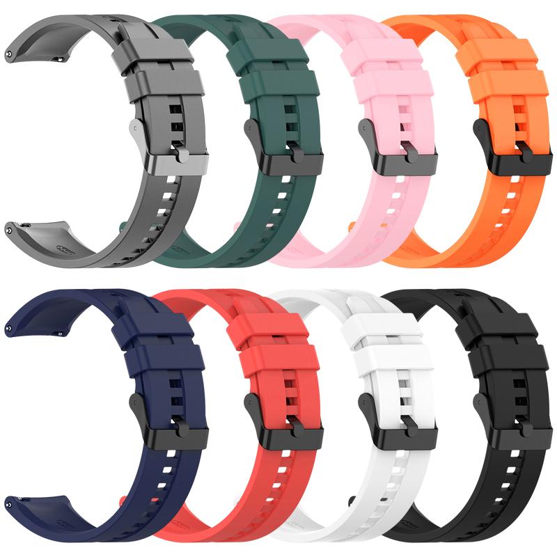 إيروريكس سوار ساعة Amazfit Active 2 / Gts4 Mini من السيليكون الأسود بمشبك (رمادي غامق) مقاس 20 مم - Image 4