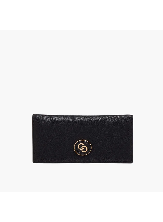 سيليست Women Textured Bi-Fold Wallet with Snap Button Closure