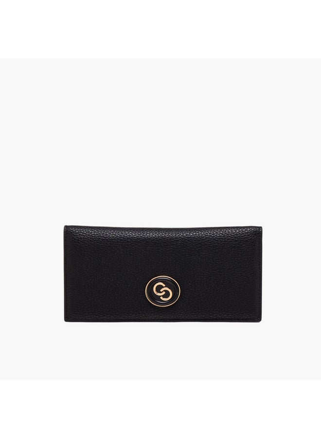 Celeste Women Textured Bi-Fold Wallet with Snap Button Closure  - Image 1