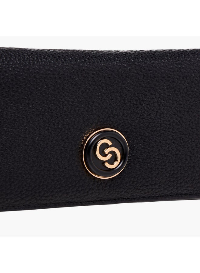 Celeste Women Textured Bi-Fold Wallet with Snap Button Closure  - Image 3