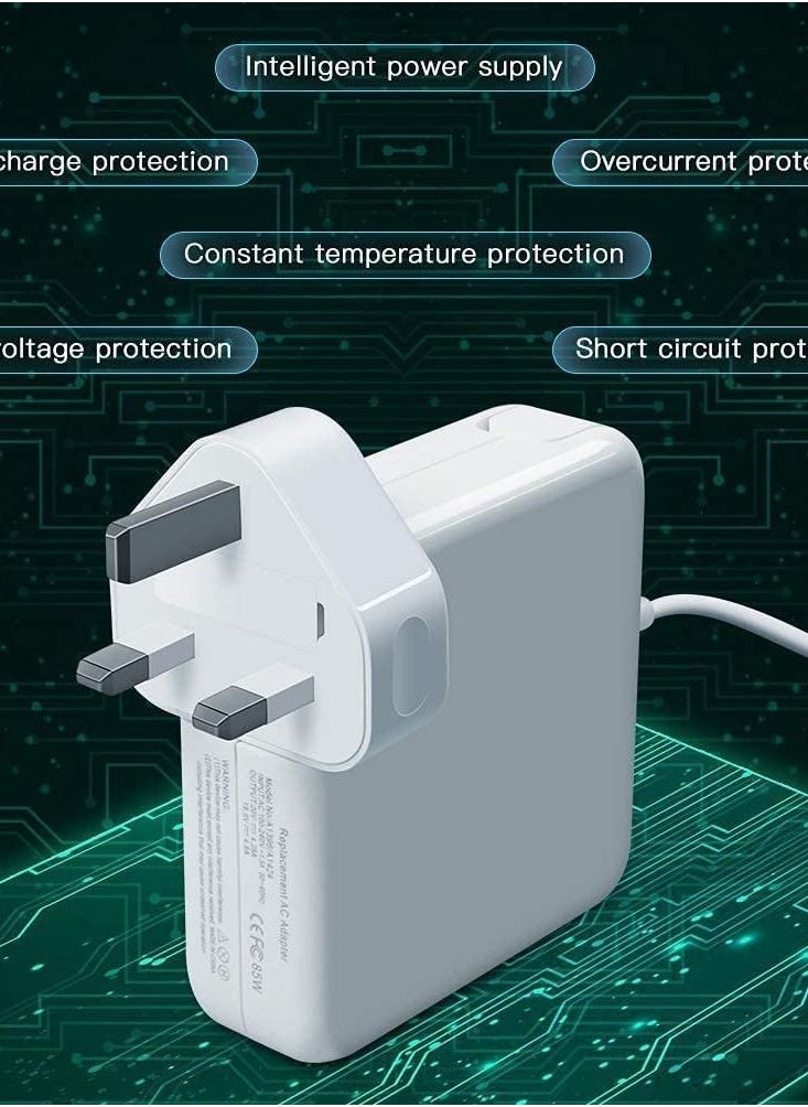 60W Magnetic 2 T-Tip Compatible with Macbook ,Replacement Power Adapter Compatible with MacBook Air (after Late 2012) and MacBook Pro 13" (2012-2015)