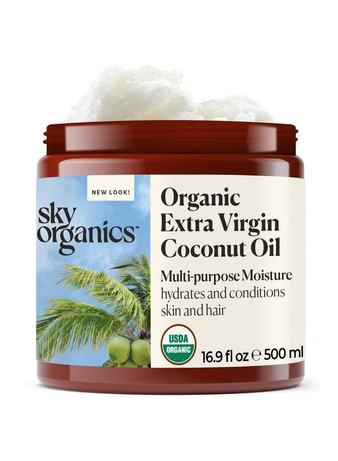 سكاي أورغانكس زيت جوز الهند البكر العضوي من سكاي أورجانيكس للشعر والبشرة، نقي ١٠٠٪ ومعصور على البارد، معتمد عضويًا من وزارة الزراعة الأمريكية، لترطيب وتنعيم وتغذية الشعر، ١٦.٩ أونصة سائلة - Image 1