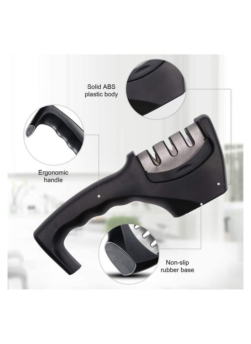 Cool Baby Manual Kitchen Knife Sharpener 3 Stage Sharpening Tool for Ceramic Knife and Steel Knives Knife Sharpener Rod for Kitchen  - Image 4