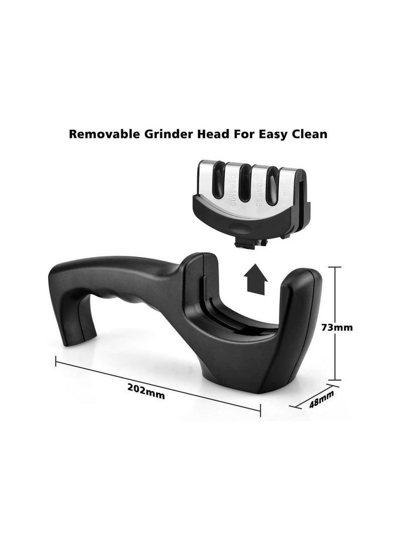 Cool Baby Manual Kitchen Knife Sharpener 3 Stage Sharpening Tool for Ceramic Knife and Steel Knives Knife Sharpener Rod for Kitchen  - Image 3