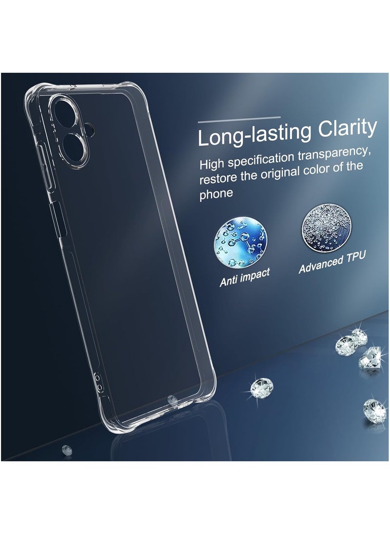 Phone Case For Samsung Galaxy A07 Crystal Clear Ultra Slim Anti Scratch Shockproof Protective TPU Back Cover - view 2
