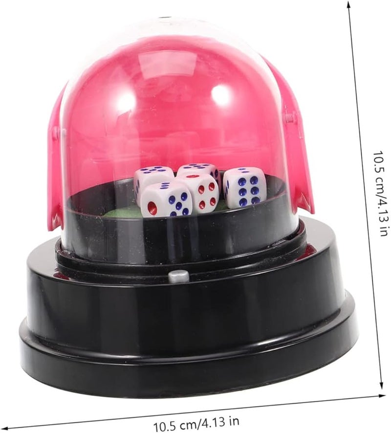 كوب هزاز النرد الكهربائي مع 6 أحجار نرد بتصميم مدمج لحفلات وألعاب العائلة - Image 3