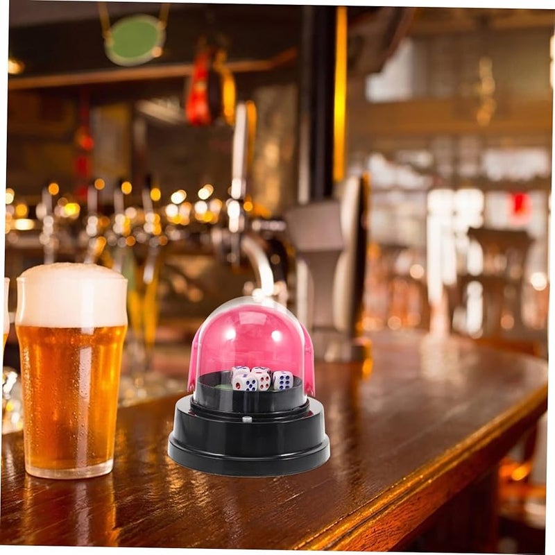 كوب هزاز النرد الكهربائي مع 6 أحجار نرد بتصميم مدمج لحفلات وألعاب العائلة - Image 4