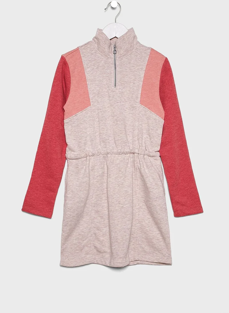 American Eagle Kids Half Zipper Color Block Dress