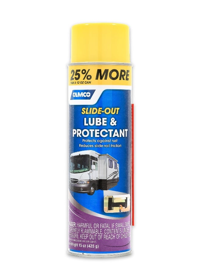 Camco Slide Out Lube for Metal Parts Rollers Door Hinges and Brake Parts for RVs Boats Cars and More 15 oz 41105 - Image 1
